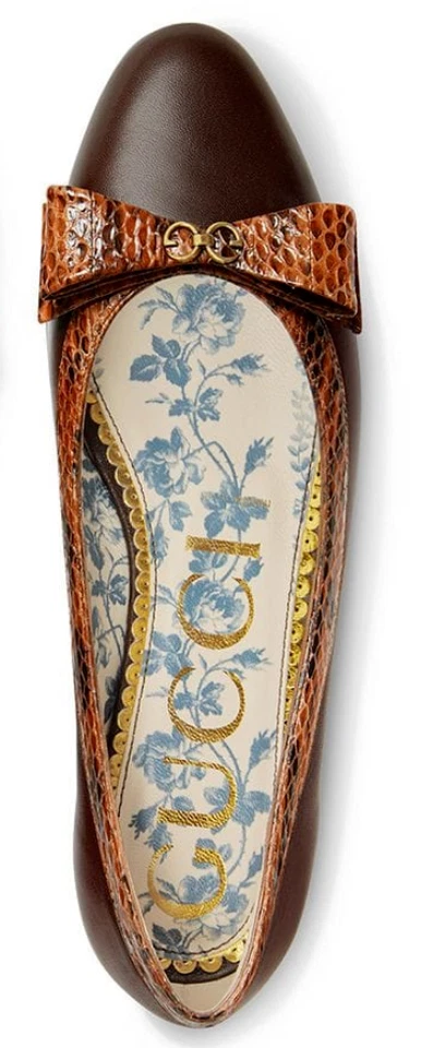 GUCCI SCHLANGEN GG SNAKE PYTHON BALLERINAS SLING FLATS PUMPS SCHUHE SHOES 38