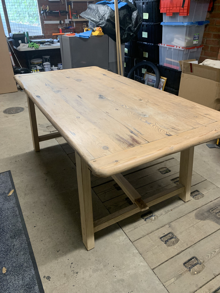 Solid pine vintage farmhouse table eBay