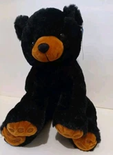 The Bear Factory Black  Bear w/ Secret Compartment Stuffed Animal 11" Plush 