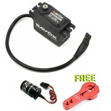 Savox SC-1256TG Black Standard "High Torque" Titanium Servo w/Free Red Alum Horn