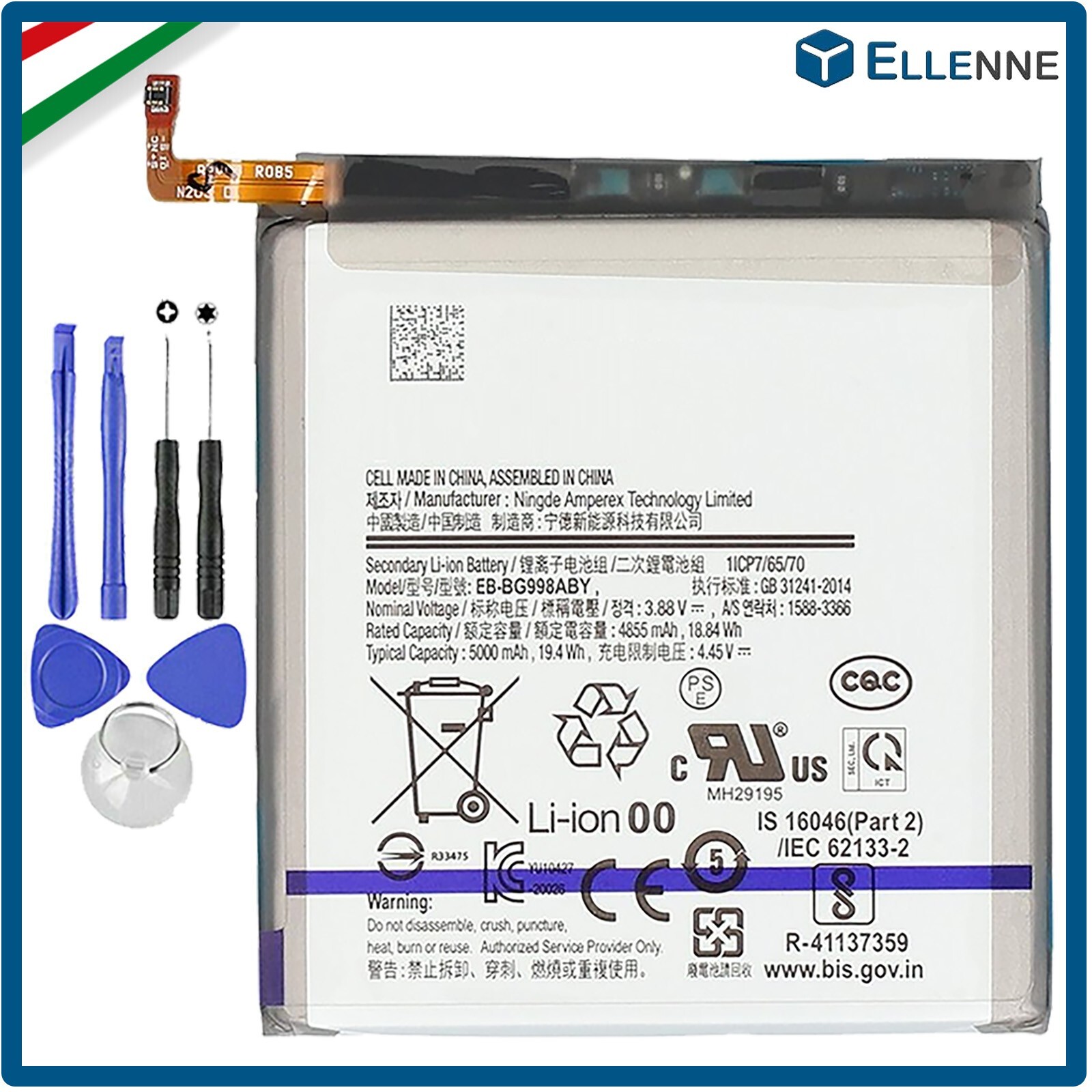 ✅BATTERIA PER SAMSUNG GALAXY S21 ULTRA EB-BG998ABY 5000MAH SM-G998 + CACCIAVITI✅