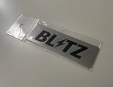 Authentic BLITZ Japan Brushed Aluminum Logo Plate **Imported From Japan**