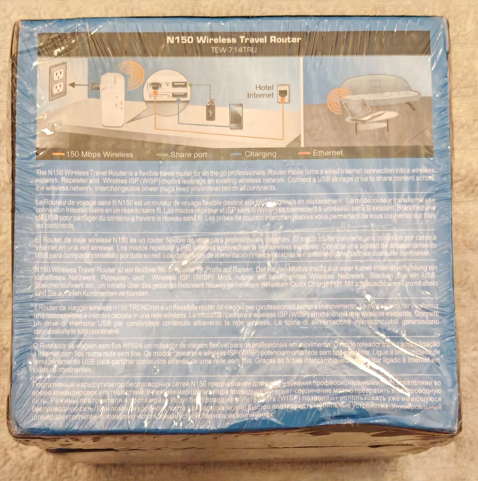 Trendnet N150 Wireless Travel Router,  (TEW-714TRU), Brand New In Sealed Box.. - Image 4 of 4