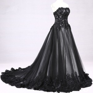 black white wedding dress