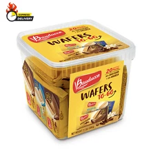 Chocolate & Vanilla Wafer Cookies - Convenient Single Serve Wafer Cookies with 3