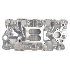 For Small Block Chevy 305 327 350 383 55-86 Polished Aluminum Intake Manifold