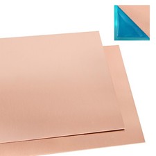 2 Pcs 99.9 Pure Copper Sheets, 4" x 4", 24 Gauge x 24 Gauge,