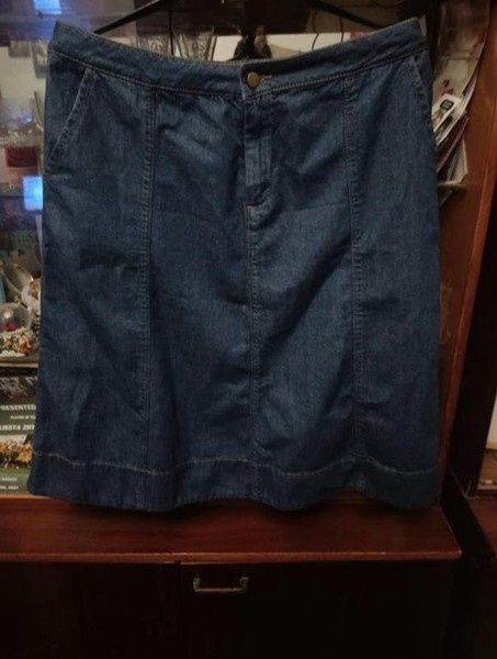 Women Hobbs Skirt Navy Denim L