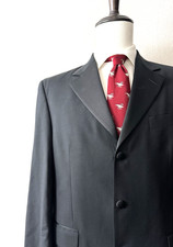 Brooks Brothers Tuxedo Suit Jacket Blazer Men's 41R Black Formal 3-Button Wool