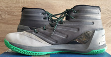UA Under Armour Curry 3 SC Grey / Black / Green SMGX Grau Schuhe Sneaker EU 45,5