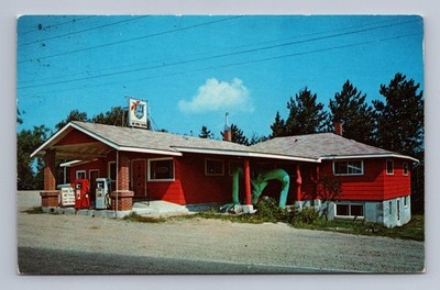 Harshaw Vintage Wisconsin Postcard MONICO Lake Venus Tavern Green Monster 1991