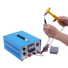 Jewelry Spot Welder 110V 50A 500W Portable for Gold Silver Platinum Welding Blue
