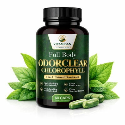 Chlorophyll Capsules Internal Freshness Support | Body Odor & Fresh Breath | 60
