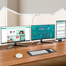 Led Desk Lamp with Clamp: Architect Desk Lamp for Home Office, Eye Caring Double