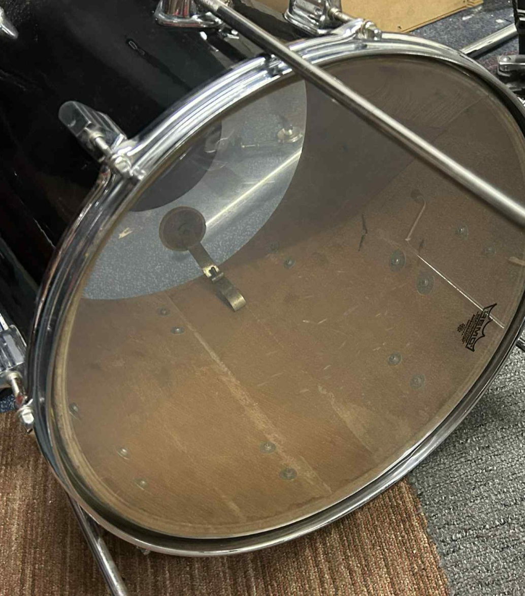 VINTAGE PEARL 22''/13''/16'' Drums Shell Pack Black Made in Japan photo 9