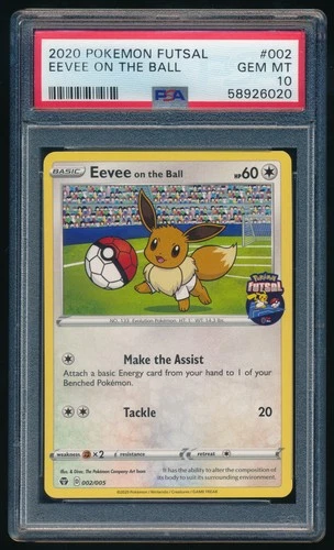 Eevee on the Ball Pokemon 2020 Fustal Promo English 002/005 PSA 10