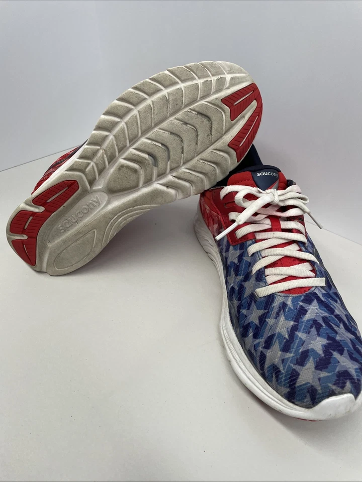 Saucony Kinvara 11 Mujer Tenis Talla 9.5 Azul Rojo Informal Zapatos con Cordones S10551-76 Foto 4 de 4