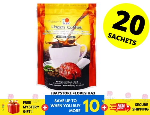 DXN Lingzhi Black Coffee Ganoderma Reishi Instant Classic Cafe  1 PACK