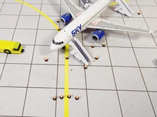 100x Orange/White TRAFFIC CONES Airport Stand GSE Models 1:500 Scale Diorama