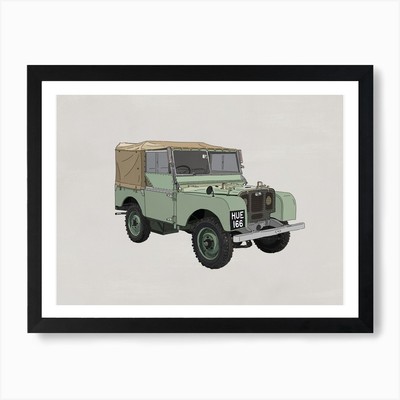 Hue 166 Classic Landrover Kunstdruck gerahmt Wandbild Poster Leinwanddruck Bild