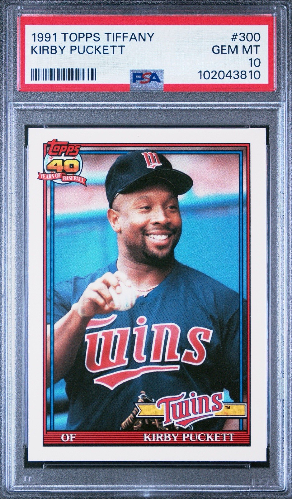 1991 Topps Tiffany #300 Kirby Puckett Twins HOF PSA 10