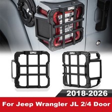 2x Led Rear Tail Light Covers Brake Light Guards For 2018-2026 Jeep Wrangler Jl