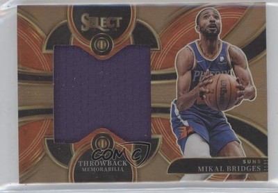 2023-24 Panini Select Throwback Memorabilia Copper Prizm 18/49 Mikal Bridges 6er