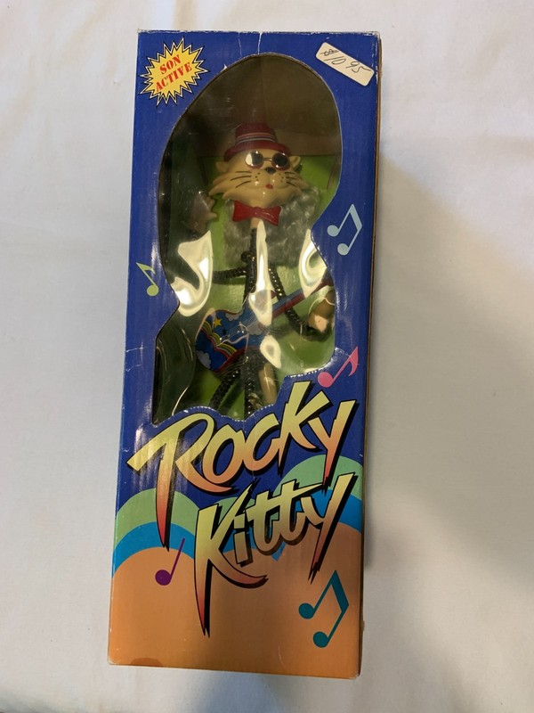 Vintage Rocky Kitty Singing Cat 1990s Original Box Novelty Item Son Active