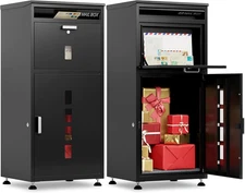 Large Package Delivery Box for outside with Lock, 42" H Oversized Parcel Drop Bo