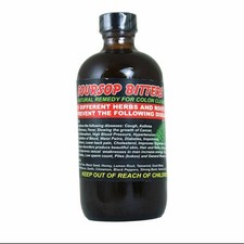 Soursop Bitters Organic Herbs Coughs Detox Cleansing Herbal Natural- 8 oz