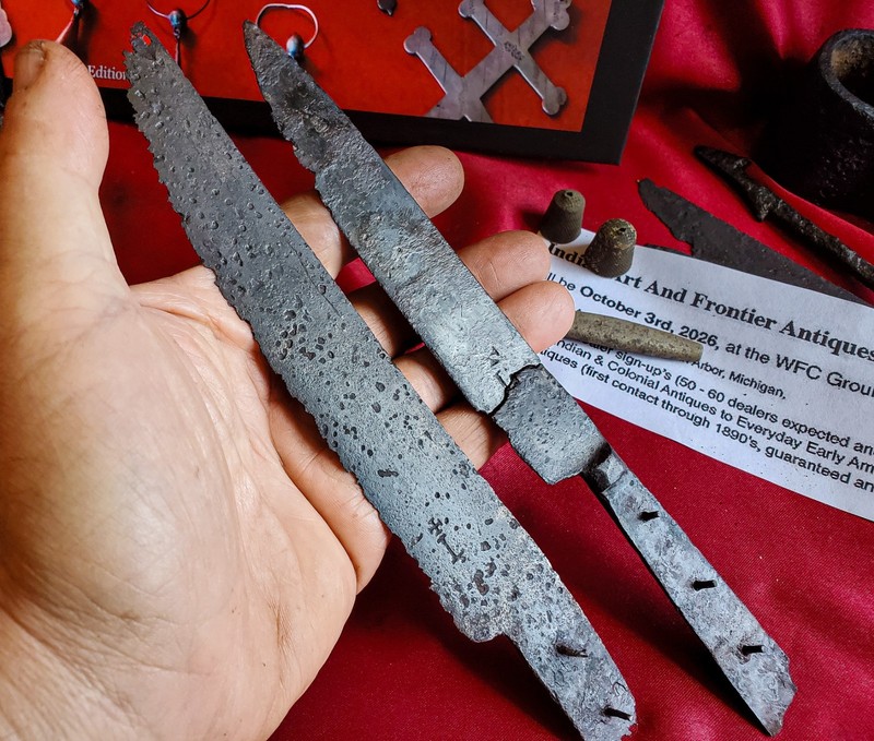 1700s Fur Trade ~ 2 Cross L Knife Blades