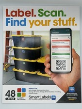 Smart Labels QR Code Stickers Pack of 48 Made in USA - QR Code Labels fo...