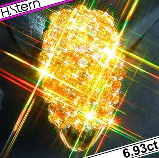 H.STERN Earrings 14K Gold 6.93ct Diamond Earrings HOOP Estate STERN