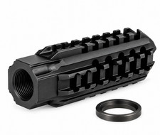 Black Color Skeleton Muzzle Brake Compensator 1/2x28 TPI Thread .17HMR