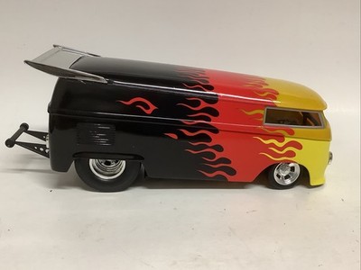 100% Hot Wheels 1:18 Customized VW Drag Bus Bus Yellow Red Black