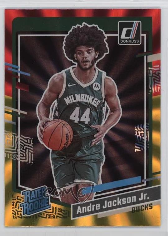 2023 Panini Donruss Rated Holo Red & Gold Laser Andre Jackson Jr Rookie RC 1c9a