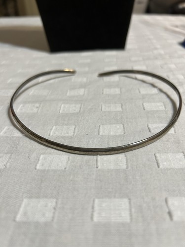 Modern Open Neck Ring in unmarked silver Necklace