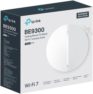 TP-Link Festa F76 Wi-Fi 7 Access Point Tri-Band 802.3at PoE 2.5G LAN 6 Antennen 