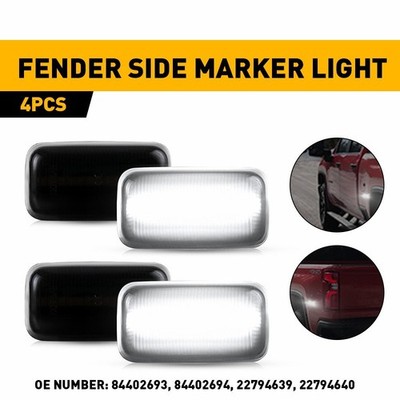 White LED Side Marker Light For GMC Sierra 2500HD/3500HD Dually Bed 84402693 EAA