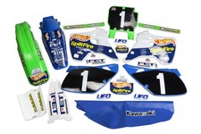 Kit plastiche adesivi coprisella UFO KAWASAKI KX 125 250 1992 1993 HOT WHEELS