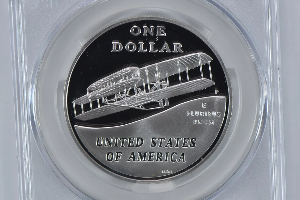 2003-P First Flight Commemorative Silver Dollar PR69 DCAM CAC CACg *0102 - Image 4 of 4