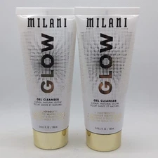 Milani Glow Gel Cleanser + electrolyte Coconut Water Blend 3.4oz Lot of 2