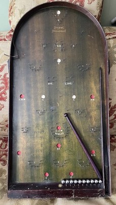 Vintage Spalding Crickatelle doppelseitige Bagatelle Weihnachten Spaß Spiel Cricket