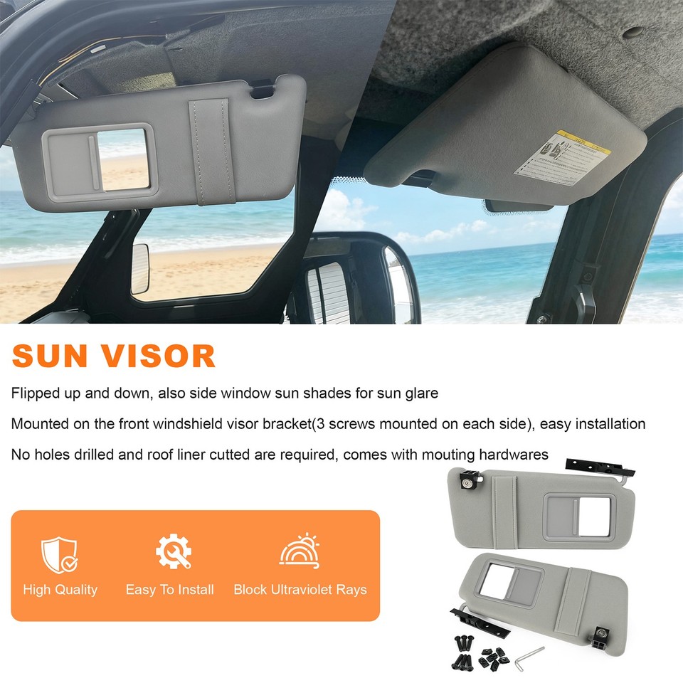 Pair Sun Visors Window Sunshades For Polaris Ranger XP 1000 EPS ...