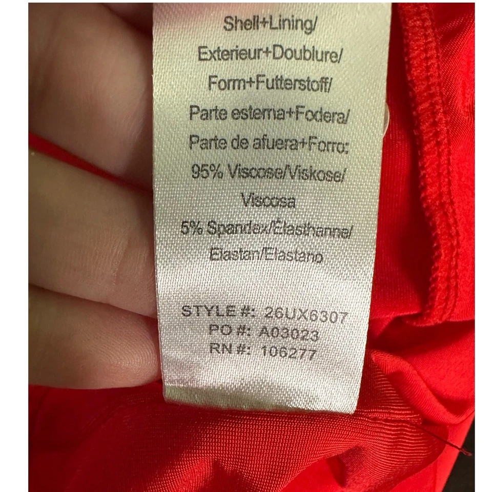 Hale Bob Poppy Red Ferrah Draped Dress size Medium - Image 4 of 4