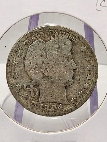1904-P Barber Quarter Raw good (Details)
