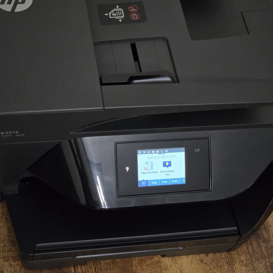 HP OfficeJet Pro 6978 All-in-One Wireless Color Printer Tested - 1738 Pages EUC - Image 3 of 4