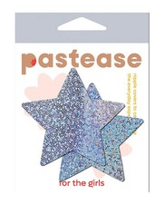Nipple Pasties Pastease Glitter Star Silver One Size Nipple Covers