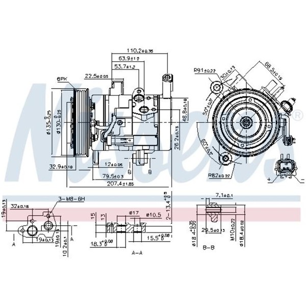 Nissens Kompressor Klimaanlage FüR Dodge Ram 1500 Pick-Up D1 DC DH DM DR-image