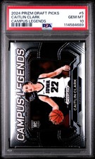 2024 PANINI PRIZM DRAFT PICKS CAMPUS LEGENDS #5 CAITLIN CLARK PSA 10
